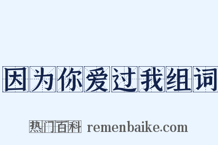 因为你爱过我组词是什么意思的图片